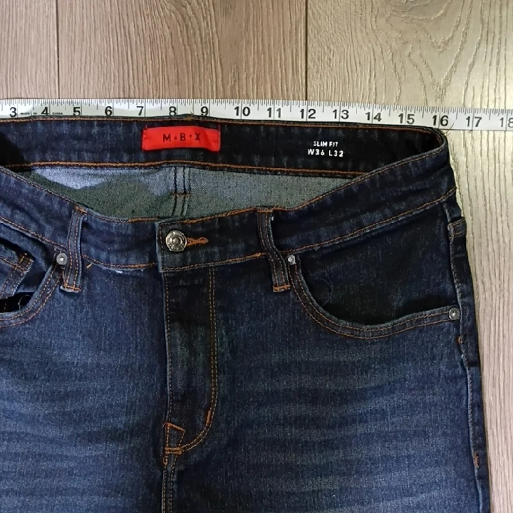 MBX Dark Wash Slim‎ Fit Jeans for Men Size W36 L32